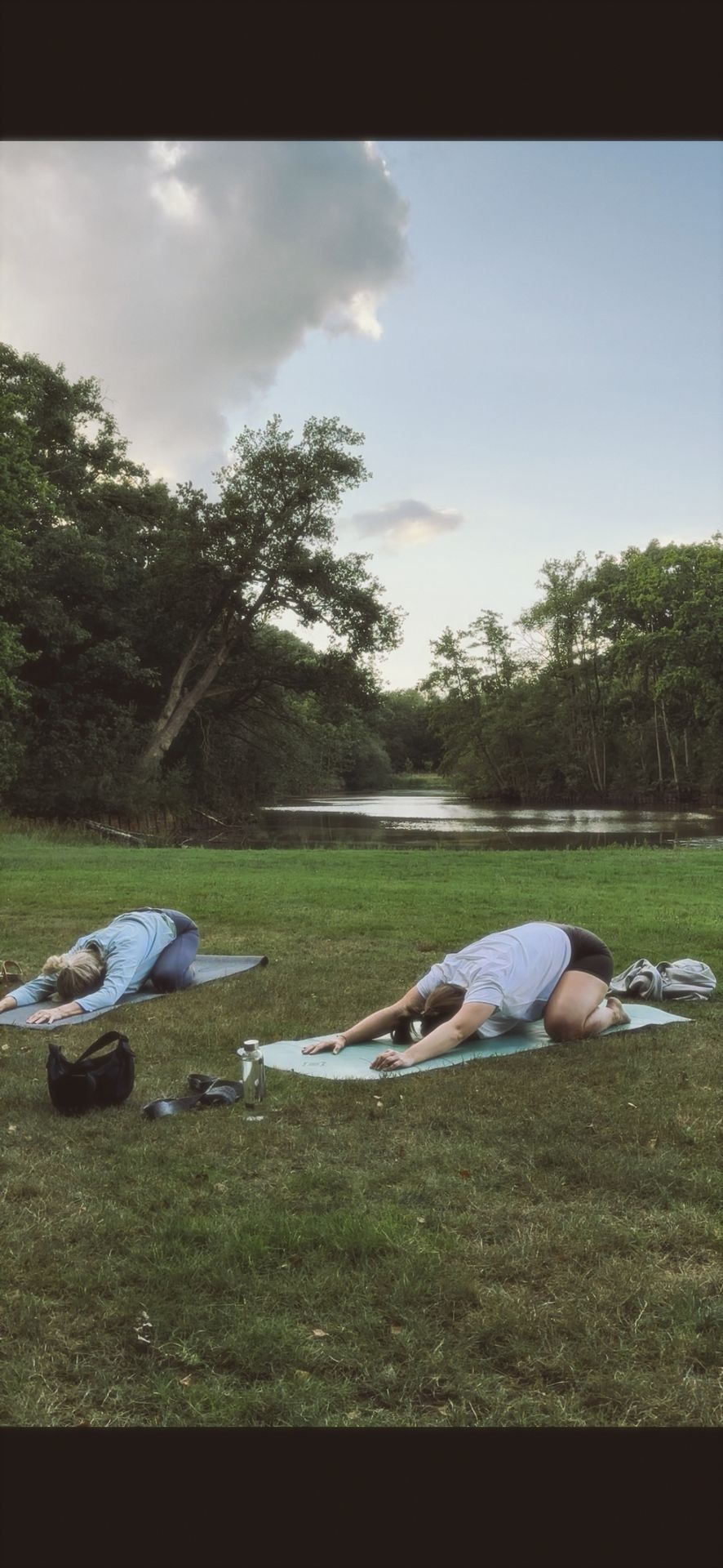 Yoga in de buitenlucht op Domein Kiewit